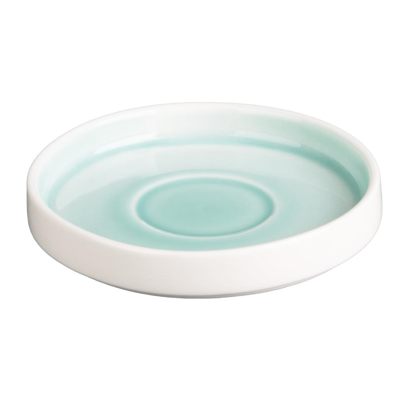 Soucoupes Olympia Fondant vertes 115mm (lot de 6) - Gastronoble - CU441