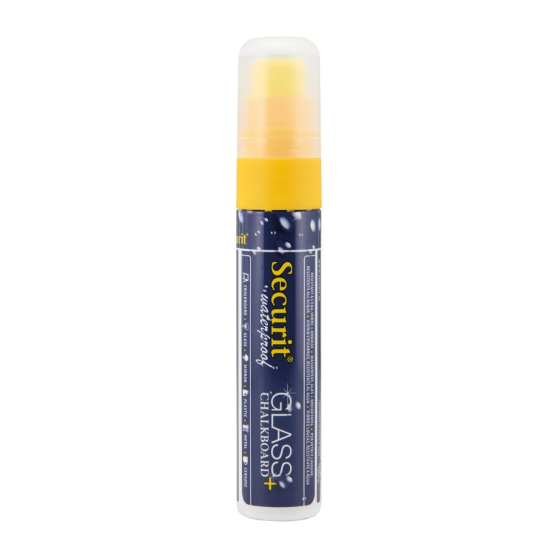 Securit waterproof krijtstift (glas + lei) punt 7-15mm geel