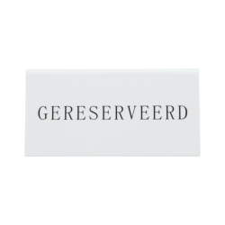 Tafelbord gereserveerd Securit "Gereserveerd" (set van 5)