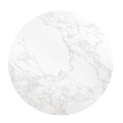 Rond tafelblad marmeren afwerking Bolero wit 600mm