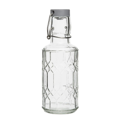 Bouteilles d'eau en verre avec bouchon Olympia Geo 380 ml&hellip;