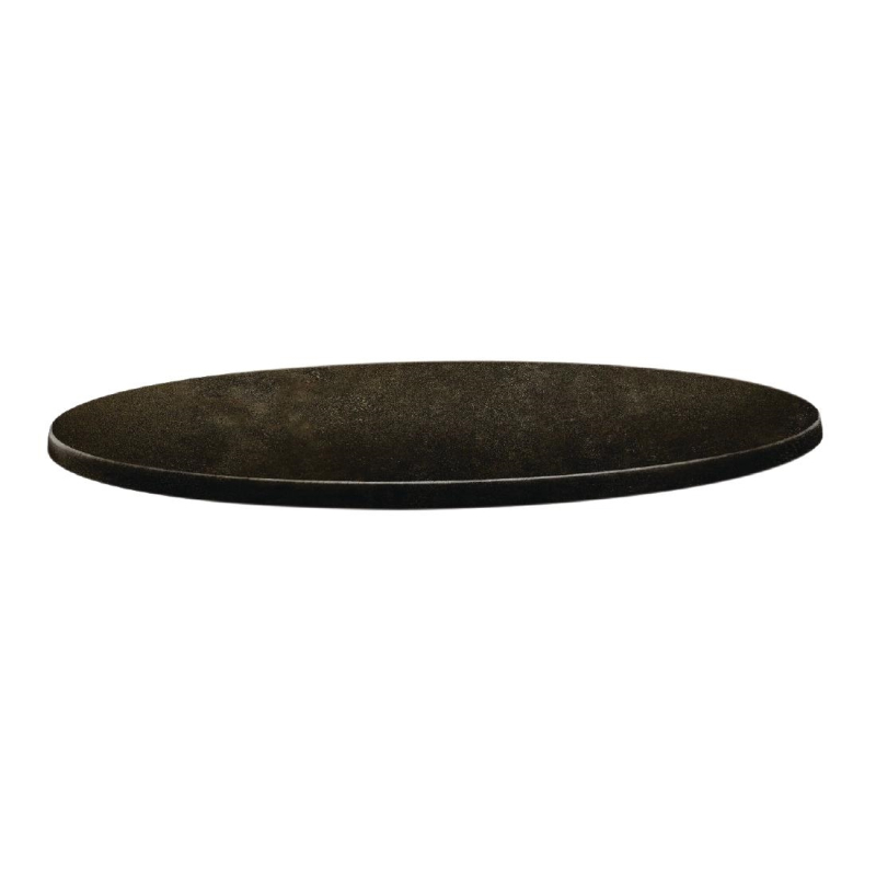 Plateau de table rond Topalit Classic Line 70cm cyprus m&eacute;tal
