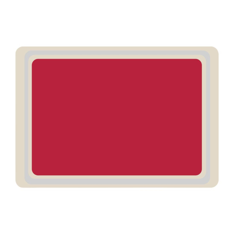 Plateau de service en polyester Roltex Euronorme 530x370mm rouge