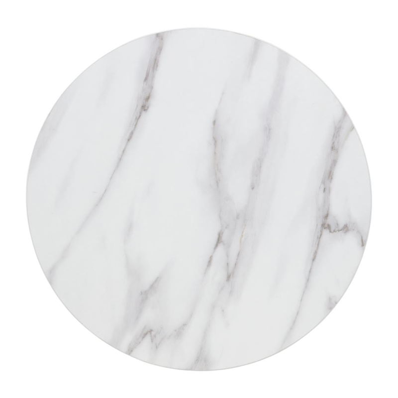 Bolero rond tafelblad met pre-bored marmereffect 600 mm
