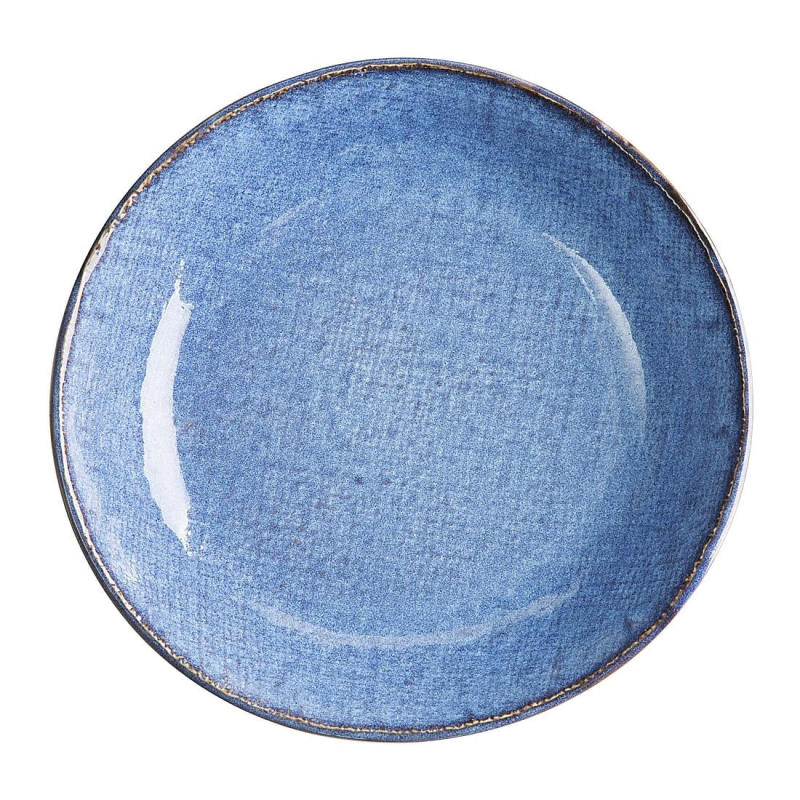 Olympia Denim Blue platte schalen 220mm (Set van 6)