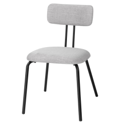 Bolero Fairfield stoelen zwart en grijs (set van 2)