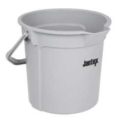 Grijze maatbak Jantex met schenktuit 14 liter