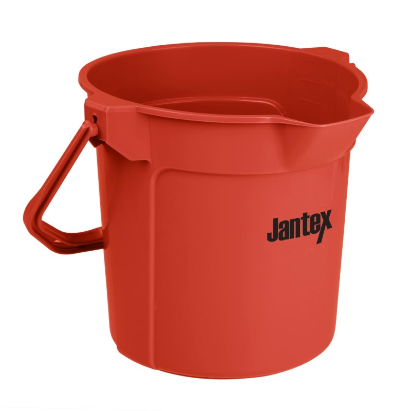 Gradueerde emmer met schenktuit Jantex 10L rood