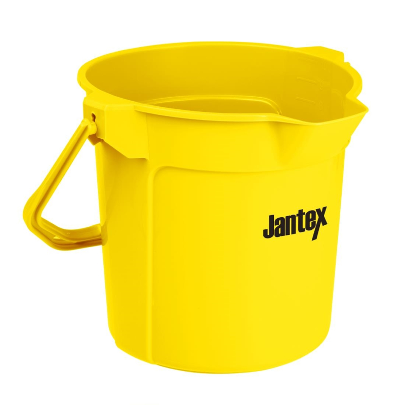 Gradueerde emmer met schenktuit Jantex 10L geel
