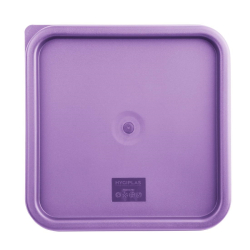 Grand couvercle carr&eacute; pour bo&icirc;te alimentaire Hygiplas violet