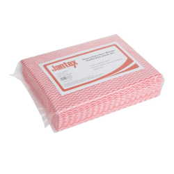 Chiffons non tiss&eacute;s tr&egrave;s r&eacute;sistants Jantex rouges (lot de&hellip;