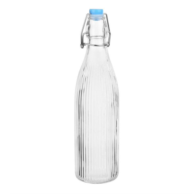 Bouteilles d'eau rainur&eacute;es &agrave; bouchon m&eacute;canique Olympia 500ml (lot de 6)