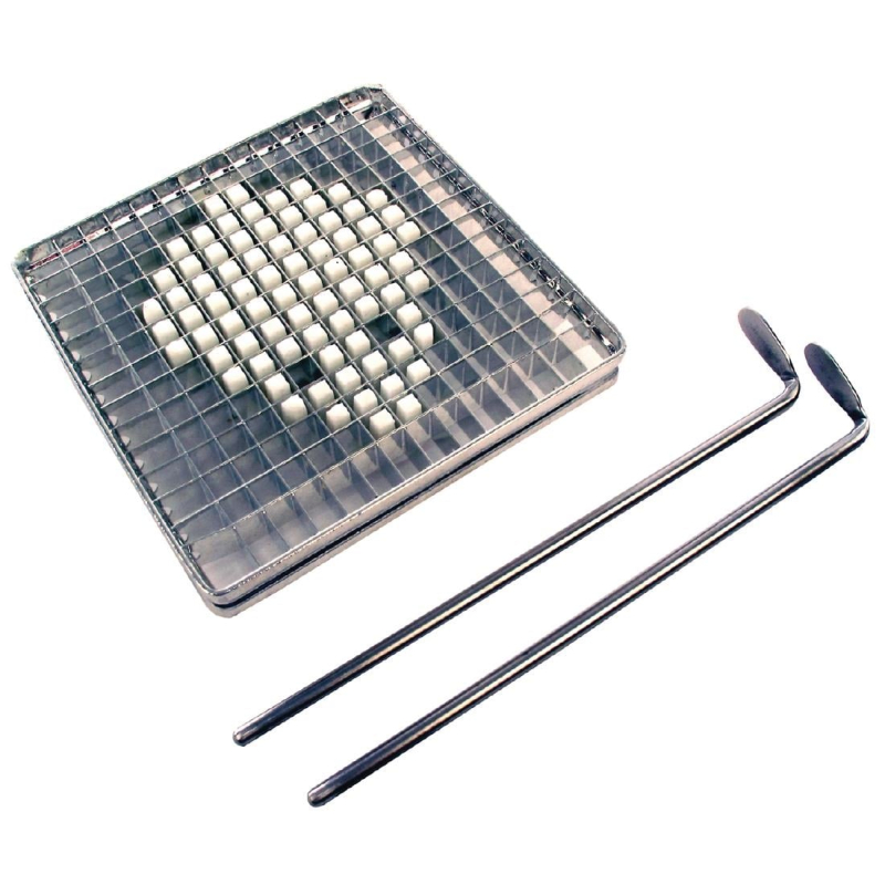 Mes en poussoir 6x6mm Julienne met 2 geleiders voor D463
