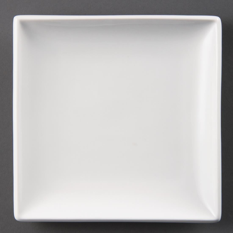 Assiettes Carr&eacute;es Blanches Olympia Whiteware 240mm (Lot de 12)