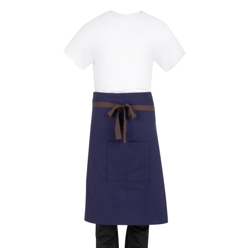 Bistroschort Southside katoen marineblauw