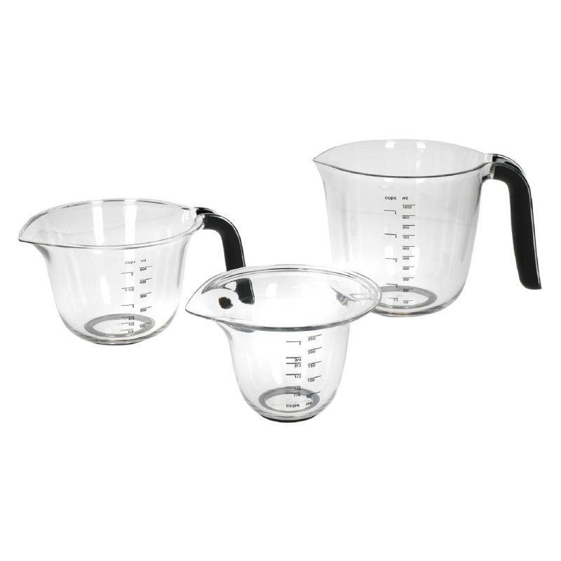 Doseerkannen KitchenAid zwart (set van 3)