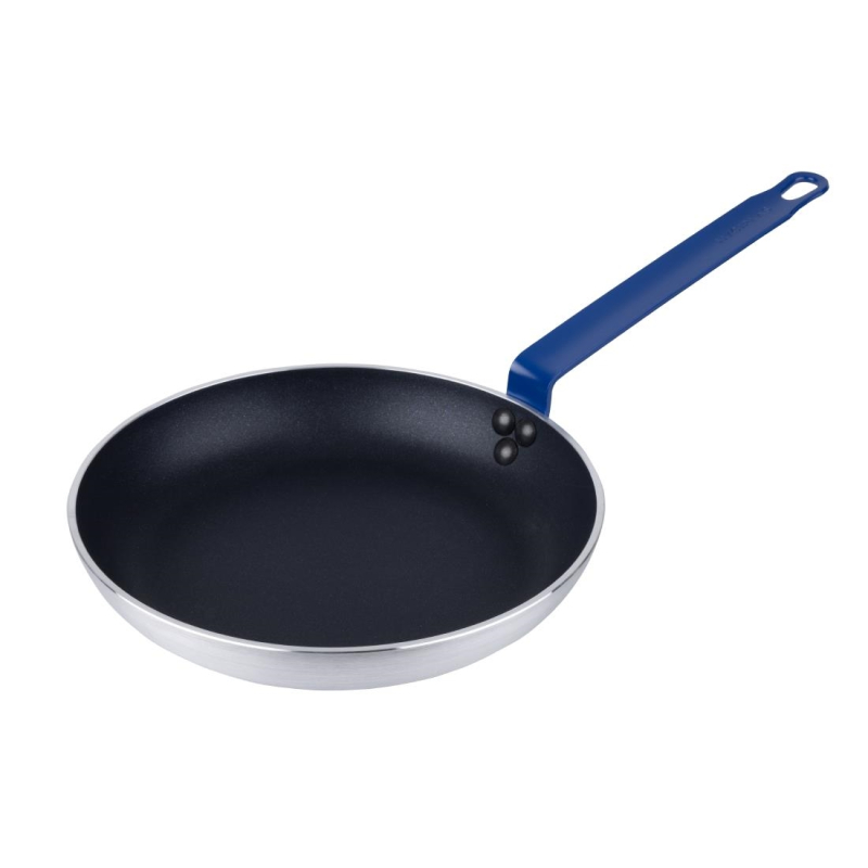 Antiadhesieve aluminium koekenpan Hygiplas Teflon Platinum Plus 192mm blauw