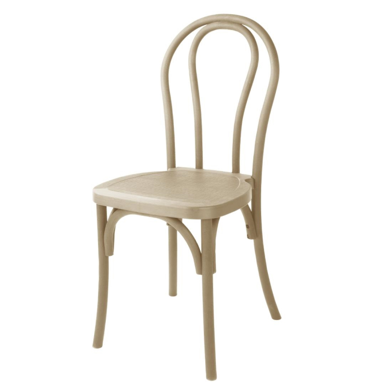 Stoelen in kunsthars stijl gebogen hout Bolero Soho natuurlijke kleur (set van 4)