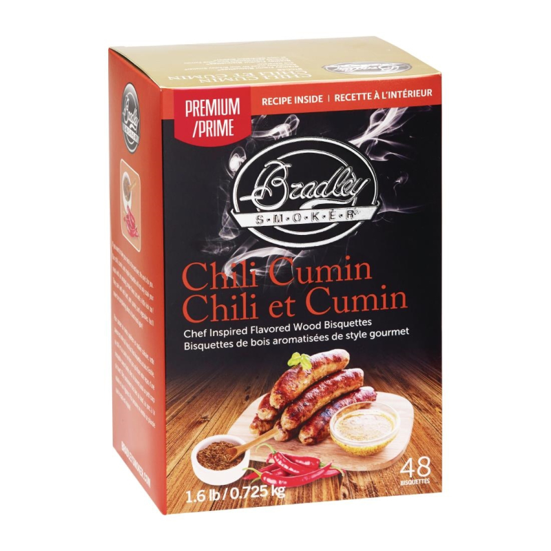 Bradley Smoker briquettes chili- en kuminaroma (pak van 48)