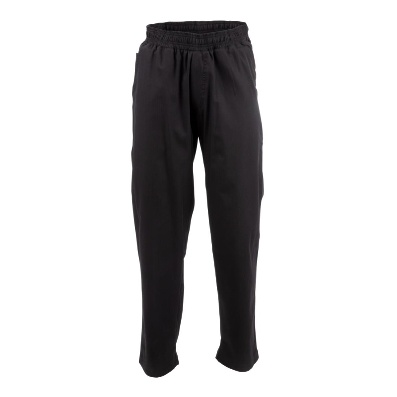 Pantalon de cuisinier ample unisexe Chef Works Better Built Baggy noir M