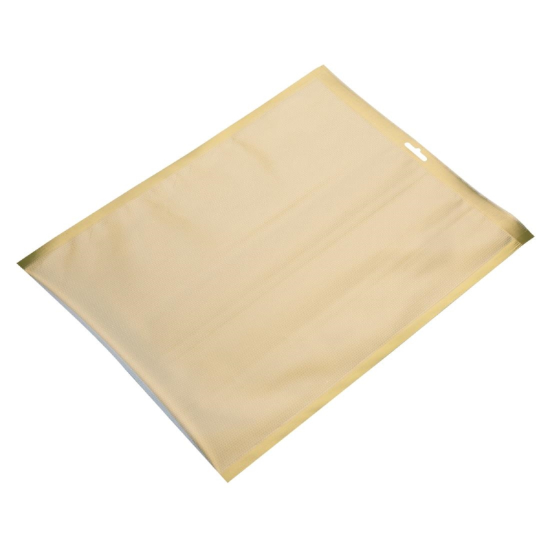 Vacu&uuml;mzakken goffreerd goud Vogue 300x400mm (set van 100)