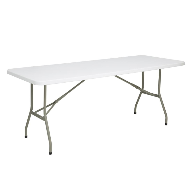 Opklapbare rechthoekige tafel Bolero wit 1,8m