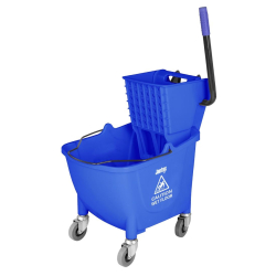 Wringuers emmer met drainagepedaal Jantex 30L blauw