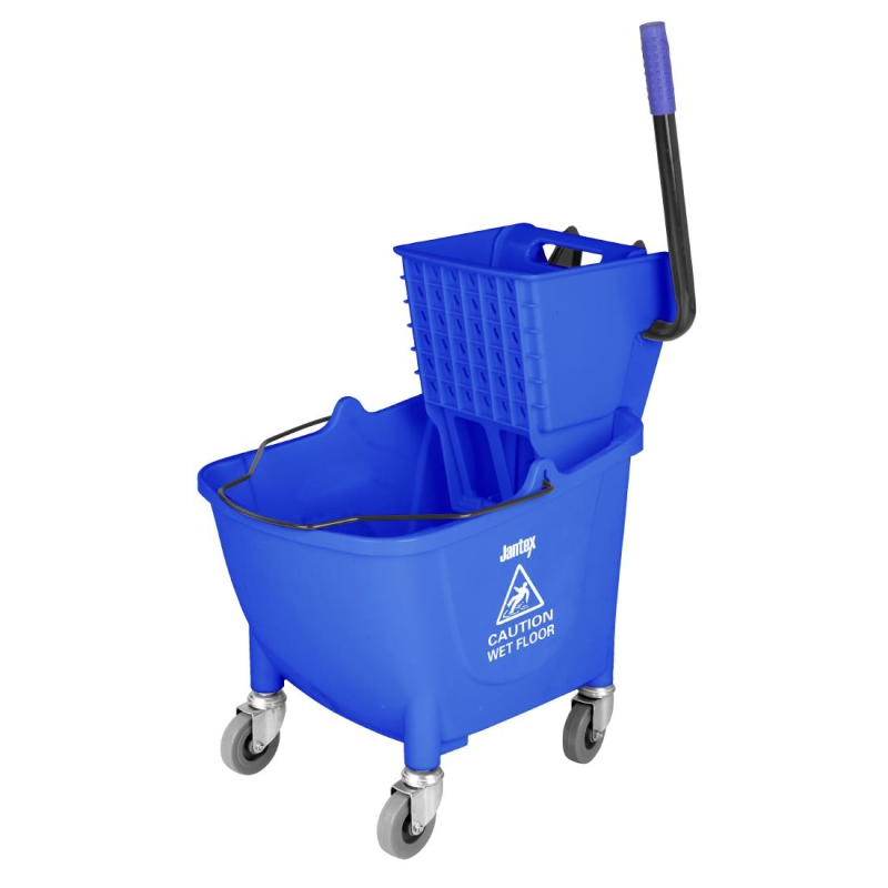 Wringuers emmer met drainagepedaal Jantex 30L blauw