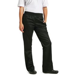 Koksbroek wijde pasvorm dames Chef Works Basic Baggy zwart S