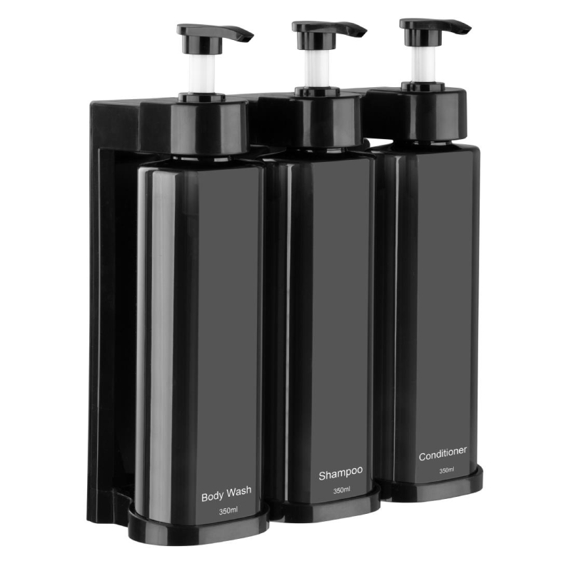 Drievoudige pompendispenser voor douchekop Nisbets Essentials