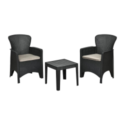 Ensemble fauteuils et table d'ext&eacute;rieur Bolero Elements