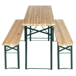 Brouwerij tafel en bankenstel Bolero 1770x500mm