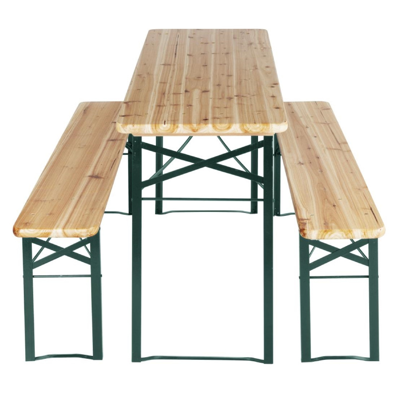 Brouwerij tafel en bankenstel Bolero 1770x500mm