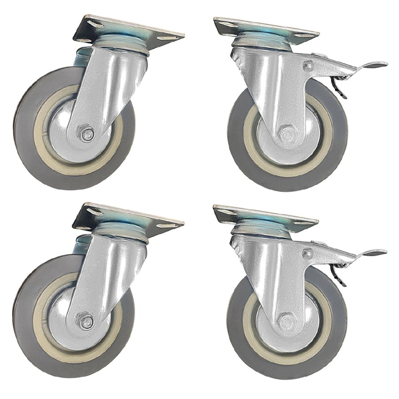 Standaard wieltjes en wieltjes met rem Buffalo (set van 4) - Gastronoble - AN890