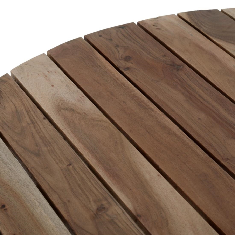 Ensemble picknicktafel rond Acacia met banken Bolero - Gastronoble - JE892