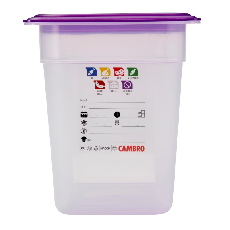 Plastic bak polypropeen Cambro Safetrak IML GN 1/3 200mm - Gastronoble - JN511