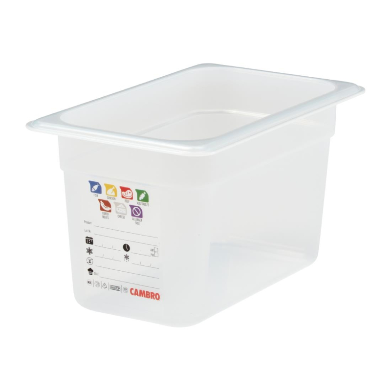 Plastic bak polypropeen Cambro Safetrak IML GN 1/4 150mm - Gastronoble - JN514