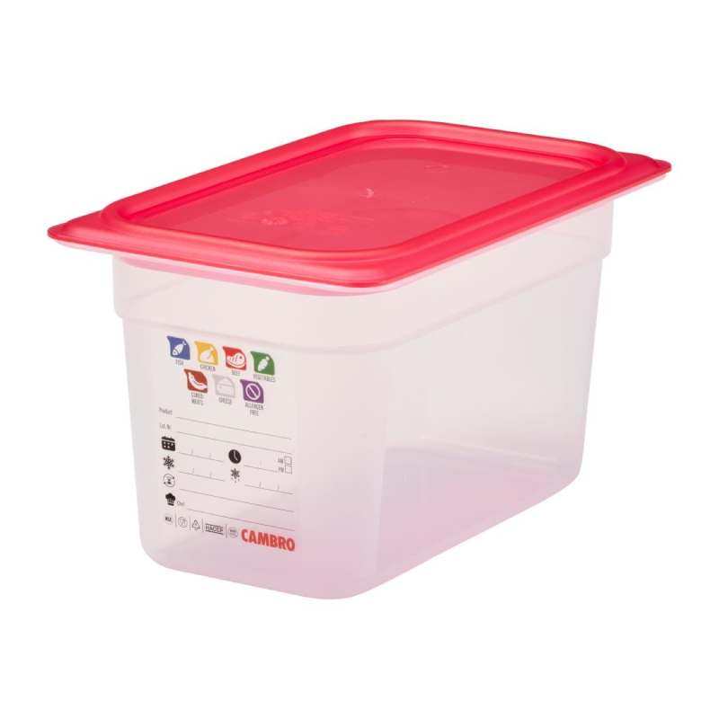 Plastic bak polypropeen Cambro Safetrak IML GN 1/4 150mm - Gastronoble - JN514