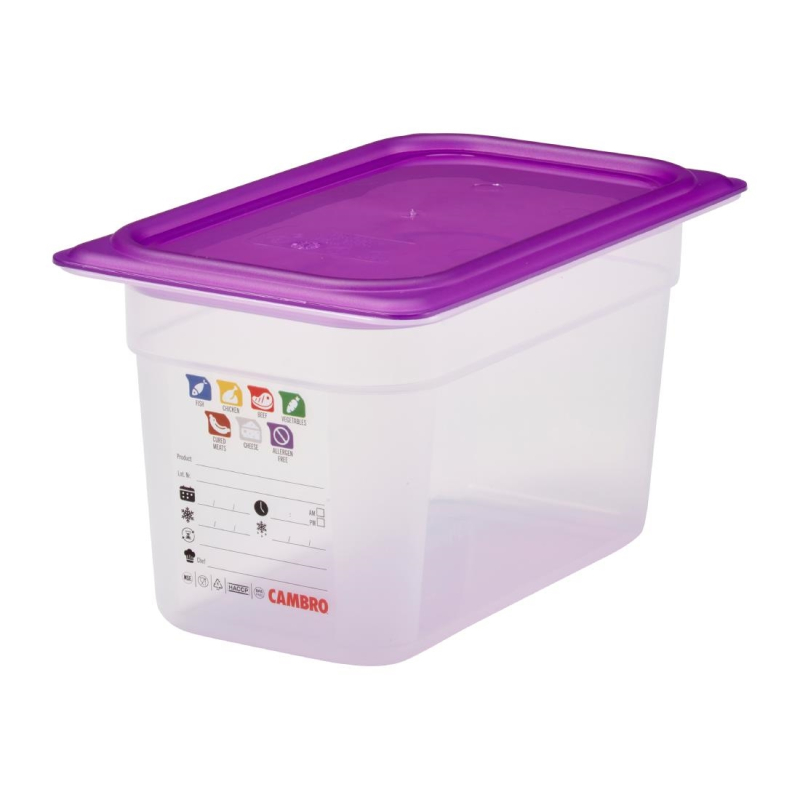 Plastic bak polypropeen Cambro Safetrak IML GN 1/4 150mm - Gastronoble - JN514