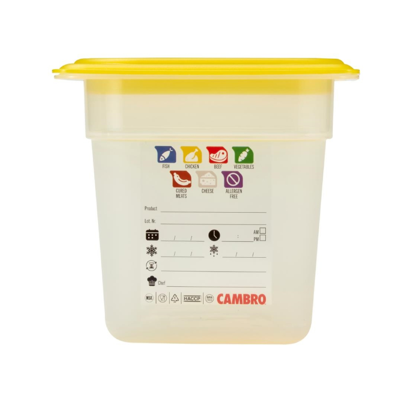 Plastic bak polypropeen Cambro Safetrak IML GN 1/4 150mm - Gastronoble - JN514