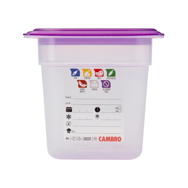 Plastic bak polypropeen Cambro Safetrak IML GN 1/4 150mm - Gastronoble - JN514