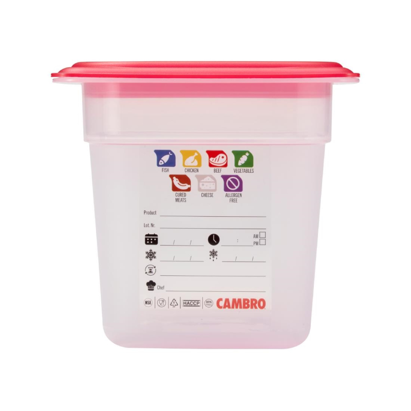 Plastic bak polypropeen Cambro Safetrak IML GN 1/4 150mm - Gastronoble - JN514
