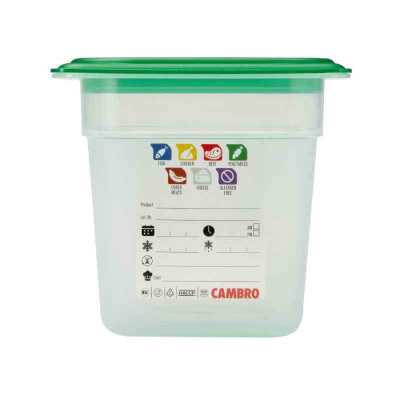 Plastic bak polypropeen Cambro Safetrak IML GN 1/4 150mm - Gastronoble - JN514