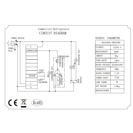 R&eacute;frig&eacute;rateur en acier inox 600 ltr static - Combisteel - 7950.5200