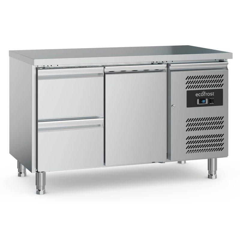 700 table r&eacute;frig&eacute;r&eacute;e 1 porte et 2 tiroirs - Combisteel - 7950.5155