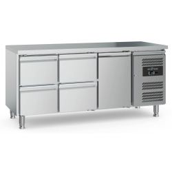 700 table r&eacute;frig&eacute;r&eacute;e 1 porte et 4 tiroirs - Combisteel - 7950.5175