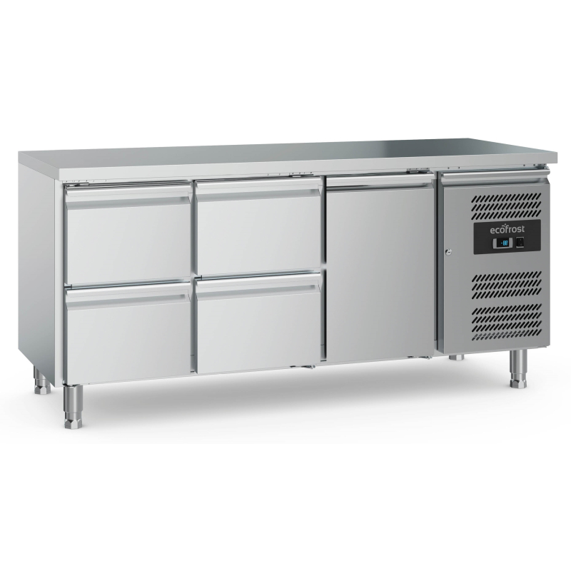 700 table r&eacute;frig&eacute;r&eacute;e 1 porte et 4 tiroirs - Combisteel - 7950.5175
