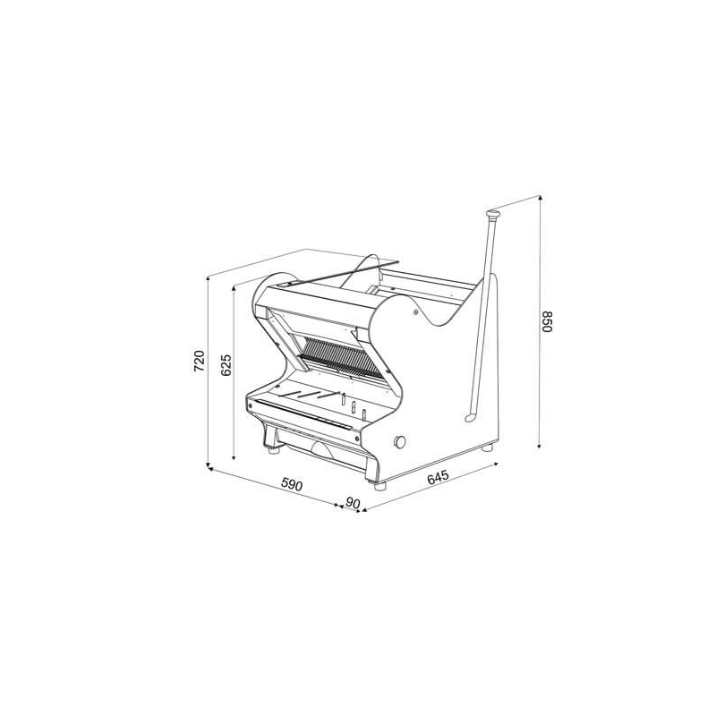plan trancheuse coupeuse de table semi-automatique SOFINOR
