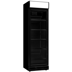R&eacute;frig&eacute;rateur 1 porte en verre noir sens ouverture porte gauche - Combisteel - 7464.0093