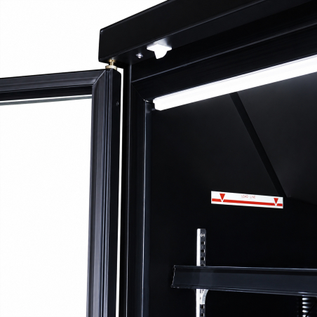 R&eacute;frig&eacute;rateur 4 portes en verre noir jde-2025r bl *transport sur demande* - Combisteel - 7455.2240